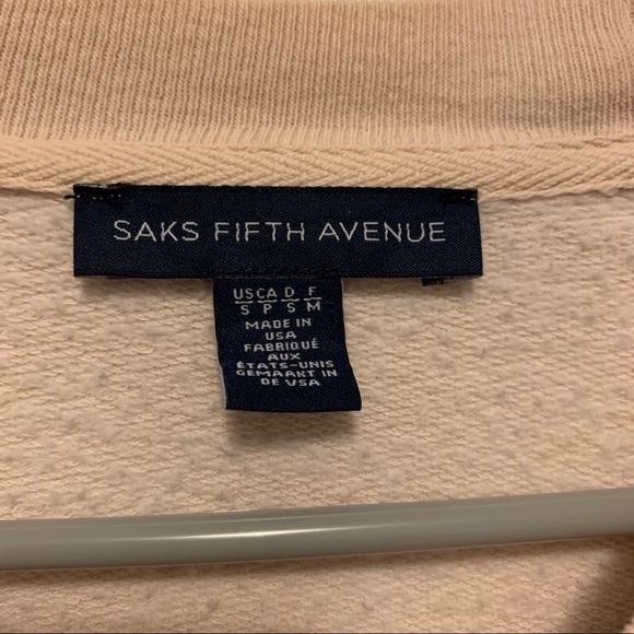 Saks Fifth Avenue Pale Pink Sweatshirt - Picture 3 of 5